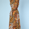 Combinaison pantalon 1970 en coton imprimé multicolore