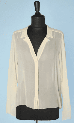 Chemisier vintage en soie ivoire Chanel