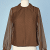 Chemisier 1960 en nylon marron