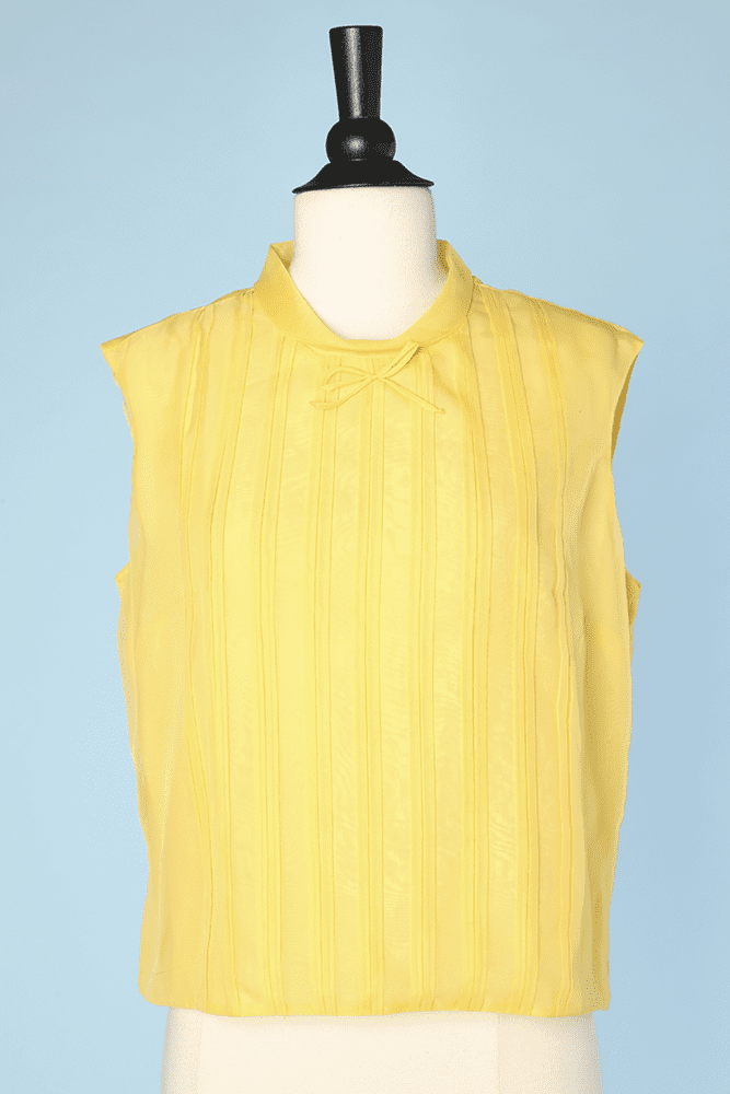 Chemisier 1960 en nylon jaune