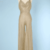 Combinaison pantalon 1970 en lurex doré