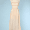 Chemise de nuit 1930 en mousseline rose incrustée de dentelle