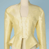 Veste blouson 1990 en soie jaune griffé Thierry Mugler