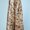 Pantalon 1970 en satin broché multicolore et or