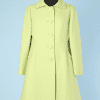 Manteau 1960 en lainage vert pistache