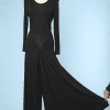 Combinaison pantalon vintage en jersey noir