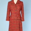 Tailleur 1960, veste et jupe en lainage tissé Lilli Ann