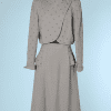Tailleur 1940 en lainage gris clouté vieil or et argent