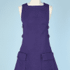 Mini robe 1970 en jersey de laine violet