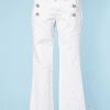 Pantalon vintage en toile blanche style marin Gucci