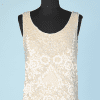 Pull 1960 écrue brodé de perles et paillettes