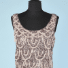 Pull 1960 parme brodé de paillettes et motifs en perles