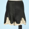 Culotte en satin de soie noir et dentelle