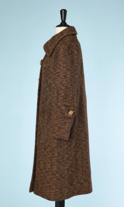 na4605-Manteau-1930-en-lainage-chiné-marron-et-jaune-boutons-cubes-t40-01.png