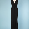 nA4658-robe-longue-noire-vintage-serpent-en-métal-doré-encolure-Roberto-Cavalli-t38-40-01