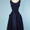 nA4762-Robe-1950-en-faille-marine-strass-épaules-et-poches-t38-40-01