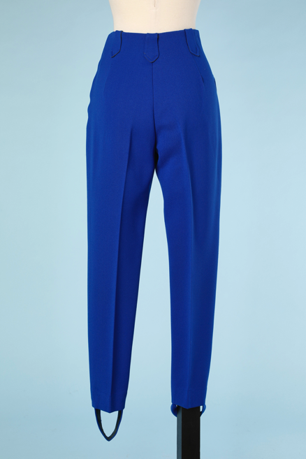 Pantalon fuseau de ski 1960 bleu électrique