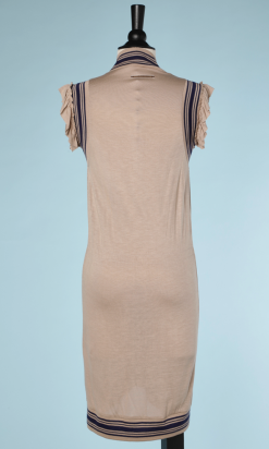nA5143-Robe-en-maille-de-coton-gris-beige-bords-côtes-à-rayures-beige-et-marine-JPG-t34-01