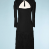nA5161-Robe-du-soir-en-jersey-de-soie-noir-à-franges-Loris-Azzaro-t36-36-01