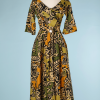 nA5166-Robe-longue-en-lin-imprimé-africain-écru-jaune-vert-noir-Anne-Marie-Beretta-T34-01