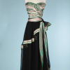 nA5345-Robe-longue-bustier-1940-1950-en-faille-à-rayures-roses-et-vertes-et-tulle-noir-t36-01