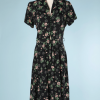 nA5284-Robe-1940-en-rayonne-noire-fleurs-roses-et-grises-feuillages-verts-t38-01