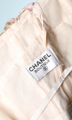 nA6105-Robe-chanel-bustier-en-mousseline-imprimée-à-chaines-dorées-t34-36-01