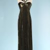 na6015-Robe-bustier-en-soie-plissé-soleil-vieil-or-bretelles-t36-01