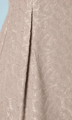 na6444-Tailleur-Robe-et-Veste-1950-60-rose-et-taupe-broché-de-plumes-t36-01