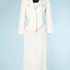 na6464-Tailleur-du-soir-Robe-bustier-et-Veste-en-reps-blanc-cousu-de-paillettes-dorées-t38-01