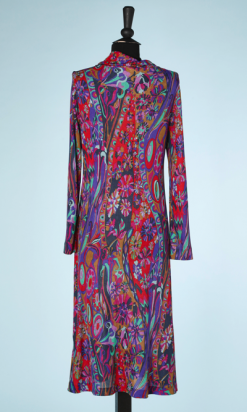 na6513-Robe-1970-en-jersey-de-soie-multicolore-Léonard-fashion-t36-01