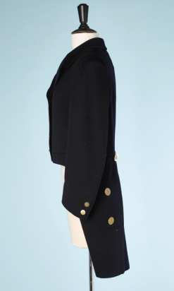 na6520-Livrée-en-drap-de-laine-noir-XIX-boutons-en-métal-doré-01