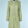 nA6155-Robe-1970-en-dentelle-verte-perlée-blanc-argent-doublée-vert-t38