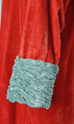 na6747-Manteau-1920-en-velours-orange-col-et-poignets-en-velours-turquoise-t38-40-01