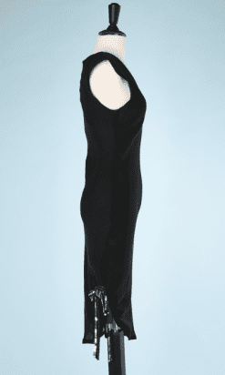 nA8043-Robe-du-soir-en-viscose-noire-brodée-de-paillettes-argentées-See-by-Chloé-t-34-01
