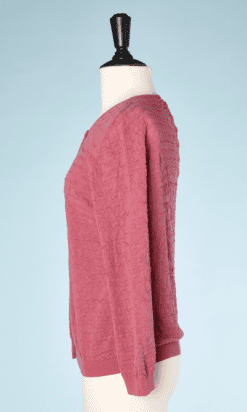 nA8053-Gilet-en-maille-façonné-vieux-rose-Moschino-t40-01