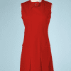 nA8079-Robe-en-jersey-de-laine-rouge-surpiqûres-et-bouton-doré-t38-01