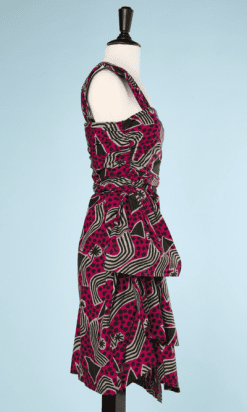 nA8118-Robe-sans-manches-en-coton-motifs-ethniques-rose-noir-écru-t34