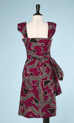 nA8118-Robe-sans-manches-en-coton-motifs-ethniques-rose-noir-écru-t34