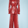nA8131-Tailleur-pantalon-orange-recouvert-de-paillettes-translucides-Bill-Blass-t38-01
