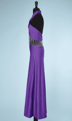 nA7710-Robe-longue-en-jersey-polyamide-et-chaîne-Loris-Azzaro-T36-01