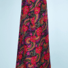 nA8353-Jupe-longue-1970-en-soie-sauvage-marine-imprimé-multicolore-T40-01