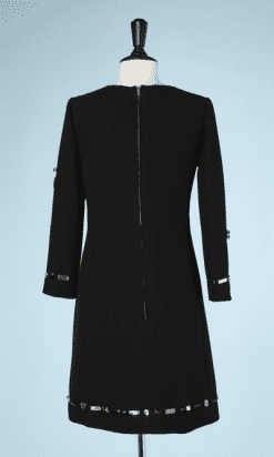 nA8383-Robe-Marc-Jacobs-brodé-et-mirroirs-et-strass-Swarowski-Collection-T38-01