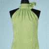 nA8408-Chemisier-en-soie-Jacquard-vert-col-cravate-Yves-Saint-Laurent-Rive-Gauche-T38-01