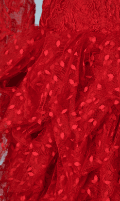 na8858-Robe-1980-en-dentelle-brodée-rouge-volants-Bill-Blass-T36-02
