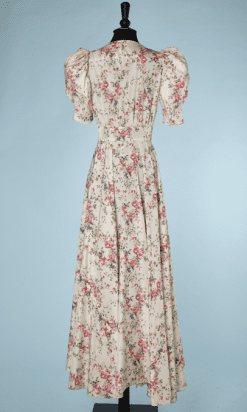 na8860-Robe-dHotesse-1940-en-faille-écrue-imprimé-fleurs-T34-11