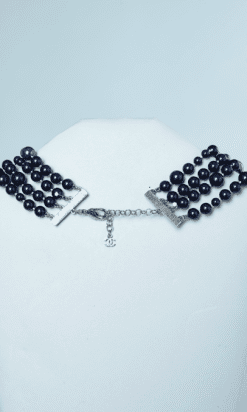 na9087-Collier-4-rangs-en-perles-bleues-dégradé-de-couleurs-avec-double-cc-en-métal-argent-brossé-01