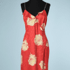 nA9113-Robe-Gianni-Versace-en-rayonne-rouge-imprimé-de-fleurs-T4042-01
