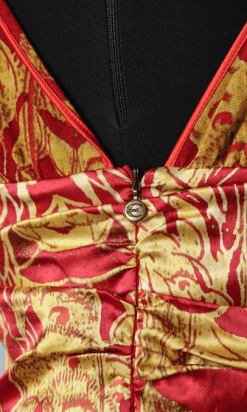 nA9122-Robe-vintage-Roberto-Cavalli-en-soie-imprimée-jaune-et-rouge-t36-01