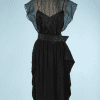 na7447-Robe-noire-en-crêpe-et-mousseline-Pierre-cardin-t34-36-01